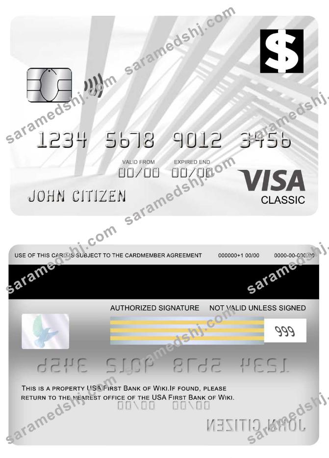 USA First Bank of Wiki visa classic card